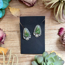 Load image into Gallery viewer, 2 - Sterling Silver Sonoran Gold Turquoise Stud Earrings by Shay Pfeiffer