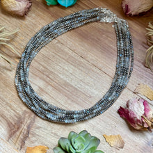 Load image into Gallery viewer, Faceted Moonstone Necklace – 19" 3mm