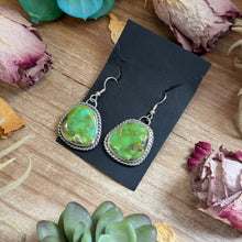 Load image into Gallery viewer, Sterling Silver Sonoran Turquoise Dangle Earrings – Handmade by Artist Jason Ogg