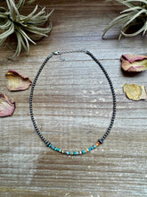 Load image into Gallery viewer, Sterling Silver Pearl Choker with Extra Turquoise &amp; Spiny Oyster