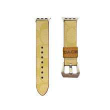Load image into Gallery viewer, Leather Coach Apple Watch Band Light Brown-YHK244221710