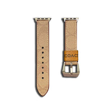Load image into Gallery viewer, Leather Coach Apple Watch Band Light Brown-YHK244221710