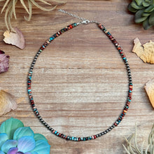 Load image into Gallery viewer, 17” Blue &amp; Pink Sea Sediment Necklace – Sterling Silver