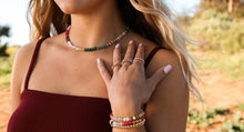 Load image into Gallery viewer, Natural Gemstone Necklace + 14k Gold Filled Toggle : Paradise