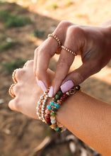 Load image into Gallery viewer, Natural Gemstone Bracelet + 14k Gold Filled Toggle : Sedona