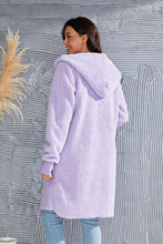 Load image into Gallery viewer, Double Take Full Size Hooded Teddy Bear Jacket with Thumbholes