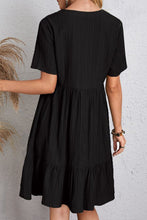 Load image into Gallery viewer, Full Size Ruched V-Neck Short Sleeve Dress