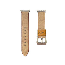 Load image into Gallery viewer, Leather Coach Apple Watch Band Coffee-YHK244221710