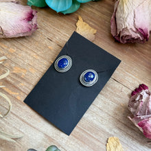 Load image into Gallery viewer, 40 - Sterling Silver Lapis Lazuli Stud Earrings by Shay Pfeiffer