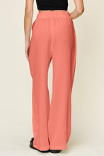 Load image into Gallery viewer, Double Take Full Size Texture Drawstring Wide Leg Pants