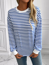 Load image into Gallery viewer, Ivy Lane Striped Round Neck Long Sleeve Sweatshirt