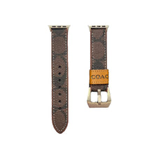 Load image into Gallery viewer, Leather Coach Apple Watch Band Dark brown-YHK244221710