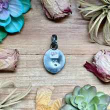 Load image into Gallery viewer, MJ Green Turquoise Sterling Silver Pendant – Free Form Round