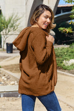 Load image into Gallery viewer, Full Size Teddy Hooded Jacket with Pockets