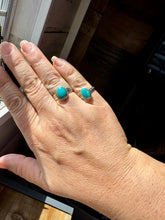 Load image into Gallery viewer, Kingman Turquoise Ring – Sterling Silver – Wedding Band Style - pick your size