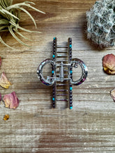 Load image into Gallery viewer, New Style - Turquoise/ faux pearl mix Hair Clips