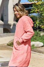 Load image into Gallery viewer, Double Take Full Size Hooded Teddy Bear Jacket with Thumbholes