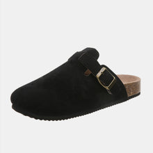 Load image into Gallery viewer, Suede Closed Toe Buckle Slide