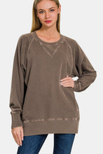 Load image into Gallery viewer, Zenana Round Neck Long Sleeve Sweatshirt