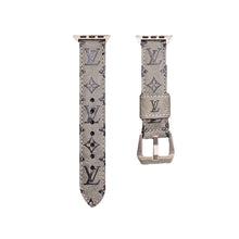 Load image into Gallery viewer, Leather Monogram Apple Watch Bands Leather Blue-YH24422