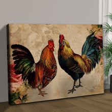Load image into Gallery viewer, Retro Rooster Chicken Canvas Wall Art