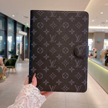 Load image into Gallery viewer, Elegant Monogram Canvas Flip Cover Apple iPad Protective Leather Case