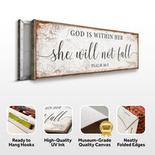 Load image into Gallery viewer, God Is Within Her She Will Not Fall Psalm 46:5 Faith Sign