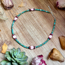 Load image into Gallery viewer, Color Pop Summer Necklace – Turquoise, Purple Spiny &amp; Pink Conch 16"
