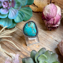 Load image into Gallery viewer, Mj Ring - Turquoise Free Form Adjustable Ring