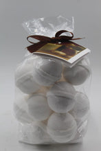 Load image into Gallery viewer, 14 bath bombs in Little Black Dress fragrance, gift bag bath fizzies, great for dry skin, shea, cocoa, 7 ultra rich oils