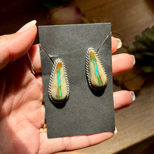 Load image into Gallery viewer, 15 - Sterling Silver Ribbon Royston Turquoise Stud Earrings by Jason Ogg