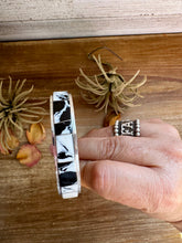 Load image into Gallery viewer, White Buffalo Cuff – Sterling Silver – SF Stamp by Steve Francisco