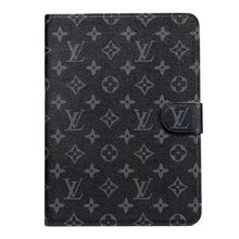 Load image into Gallery viewer, Elegant Monogram Canvas Flip Cover Apple iPad Protective Leather Case