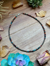 Load image into Gallery viewer, 17” Blue &amp; Pink Sea Sediment Necklace – Sterling Silver