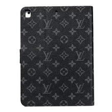 Load image into Gallery viewer, Elegant Monogram Canvas Flip Cover Apple iPad Protective Leather Case