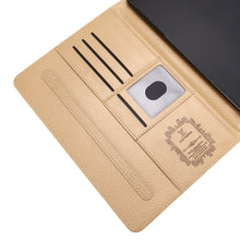 Load image into Gallery viewer, 3D Embossed Canvas Monogram Holster Apple iPad Flip Cover With Stand Function