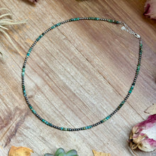 Load image into Gallery viewer, Faceted African Turquoise Necklace – 19"  – 3mm