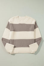 Load image into Gallery viewer, Color Block Round Neck Sweater