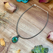Load image into Gallery viewer, FREE Sterling Silver Pearl Necklace + MJ Green Turquoise Pendant