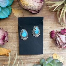Load image into Gallery viewer, 47 - Sterling Silver Golden Hill Turquoise Stud Earrings by Jason Ogg