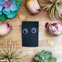 Load image into Gallery viewer, 40 - Sterling Silver Lapis Lazuli Stud Earrings by Shay Pfeiffer