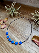 Load image into Gallery viewer, Sterling Silver &amp; Spiny Oyster Choker with Lapis – Summer Necklace