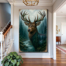 Load image into Gallery viewer, Misty Stag Double Exposure Wall Art