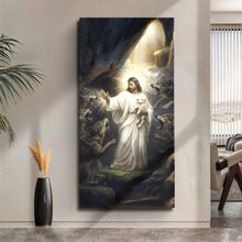 Load image into Gallery viewer, Jesus Protects The Lamb From Wolves Faith Wall Art XV