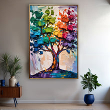 Load image into Gallery viewer, Rainbow Tree Abstract Wall Art