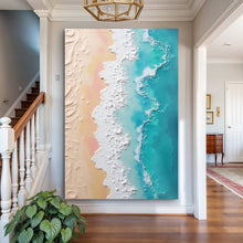 Load image into Gallery viewer, 3D Minimalist Pink and Blue Ocean Wall Art