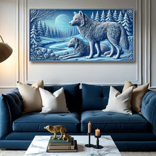 Load image into Gallery viewer, 3D Wolves Wall Art VI