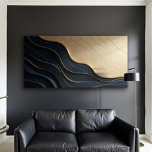 Load image into Gallery viewer, Black And Gold Minimalist Abstract VII