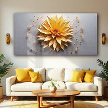 Load image into Gallery viewer, Golden Dandelion Minimalist Abstract Wall Art