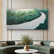 Load image into Gallery viewer, Green Rivers Abstract Wall Art III